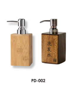 Countertop pump bottles, wood