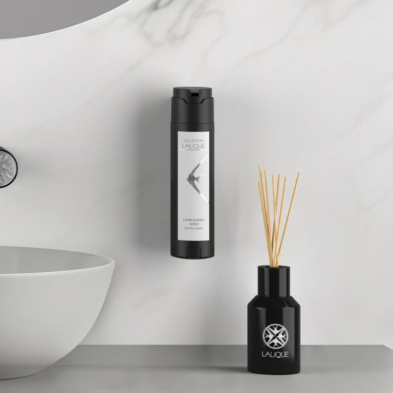 Lalique hotel bath amenities