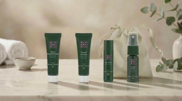 Rituals turndown amenities in green tubes
