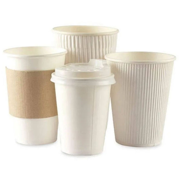 Paper coffee cups with sleeves