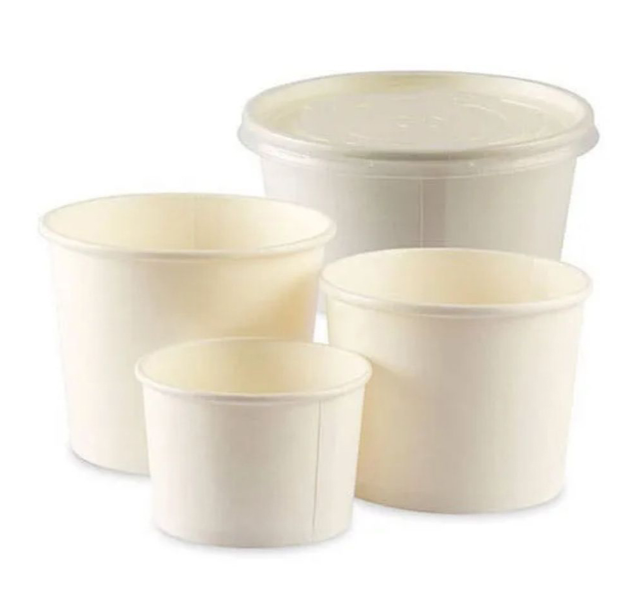 Paper food containers with lids