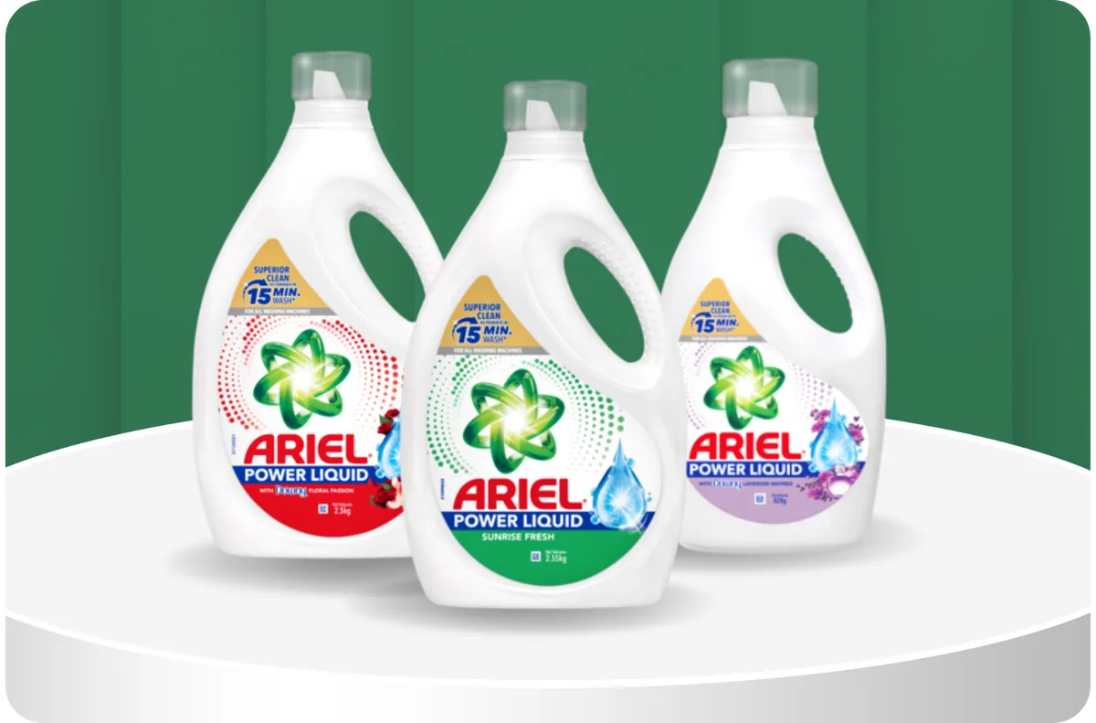 Ariel liquid detergent, bottle
