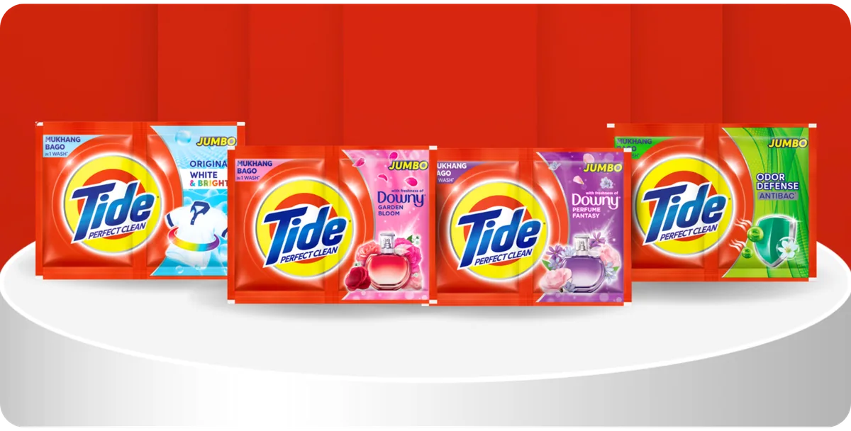 Tide liquid detergent, sachet