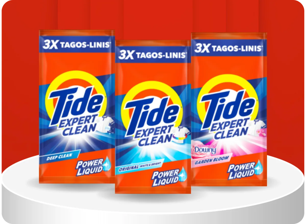 Tide powder detergent, sachet