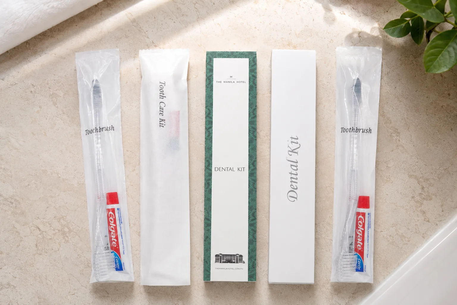 Dental kits packed in branded sleeves for a Manila hotel