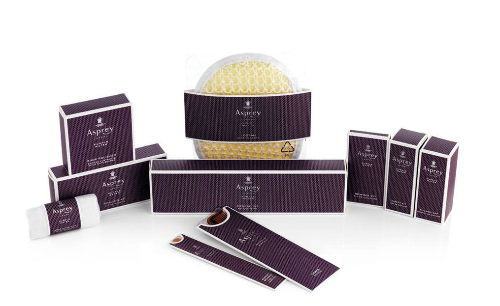 Asprey amenity kits and boxes